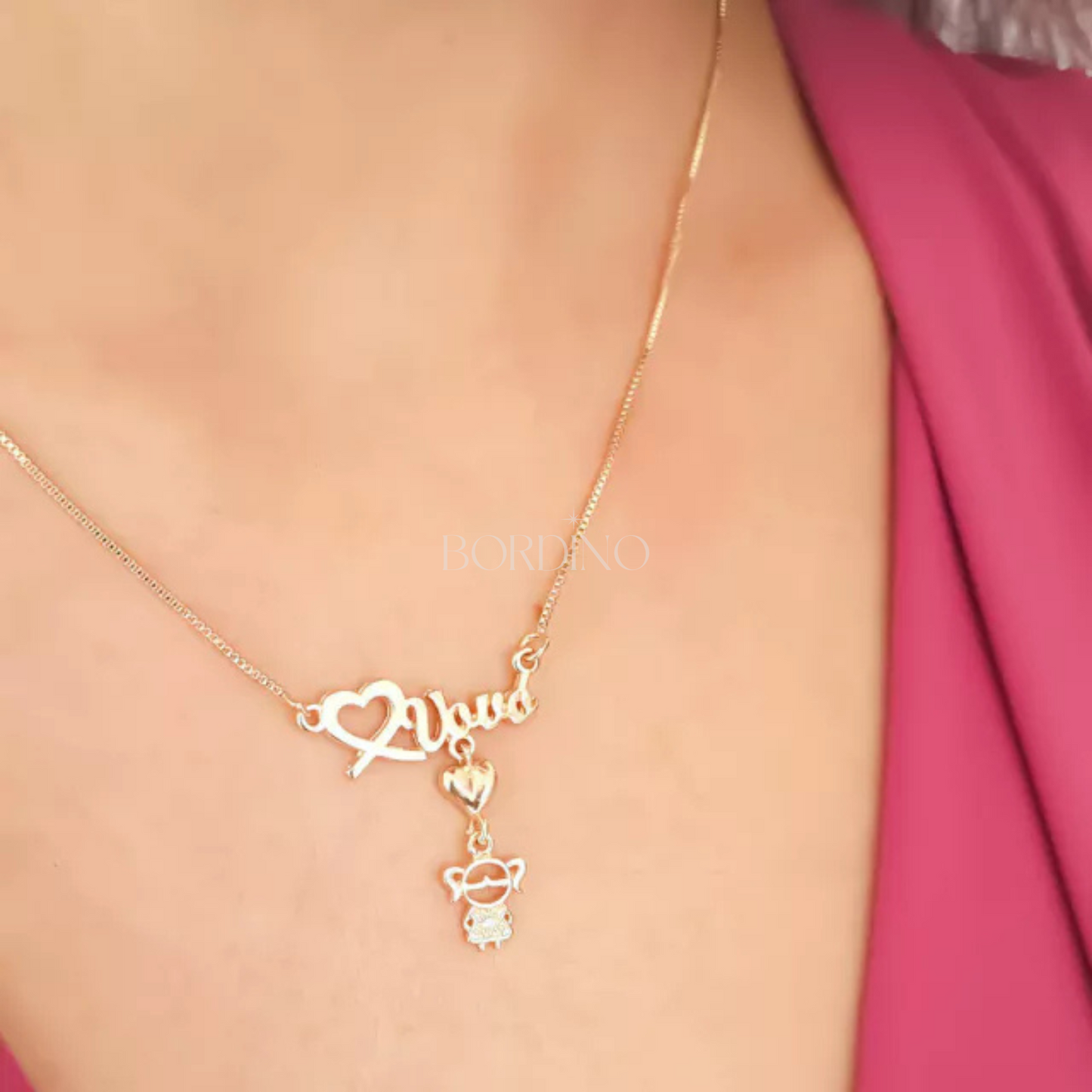 Colar Vovó com Pingente de 1 Menina